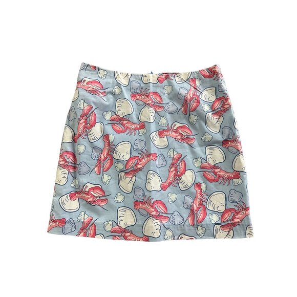 Vineyard Vines Blue and Pink Lobster Print Skirt - Picture 3 of 6